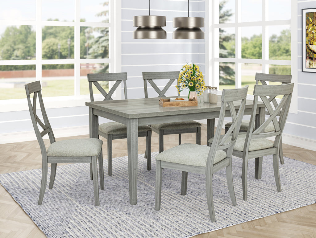 1pc Gray Color Rectangular Shape Table Dining Room Wooden Furniture