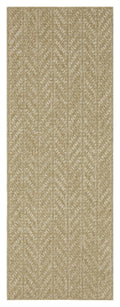 Earth GC_NTL1014 Jute/White 2 ft. 7 in. x 7 ft. 3 in. Indoor/Outdoor Area Rug