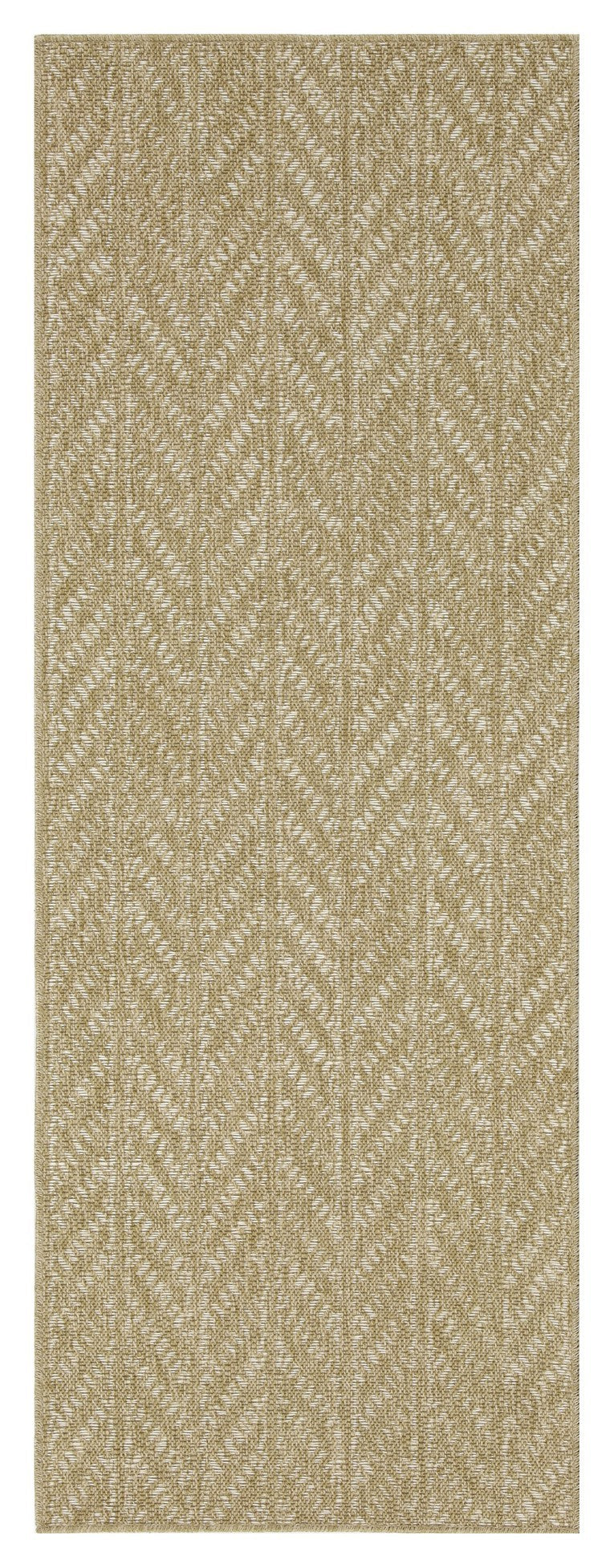 Earth GC_NTL1014 Jute/White 5 ft. 3 in. x 7 ft. 3 in. Indoor/Outdoor Area Rug