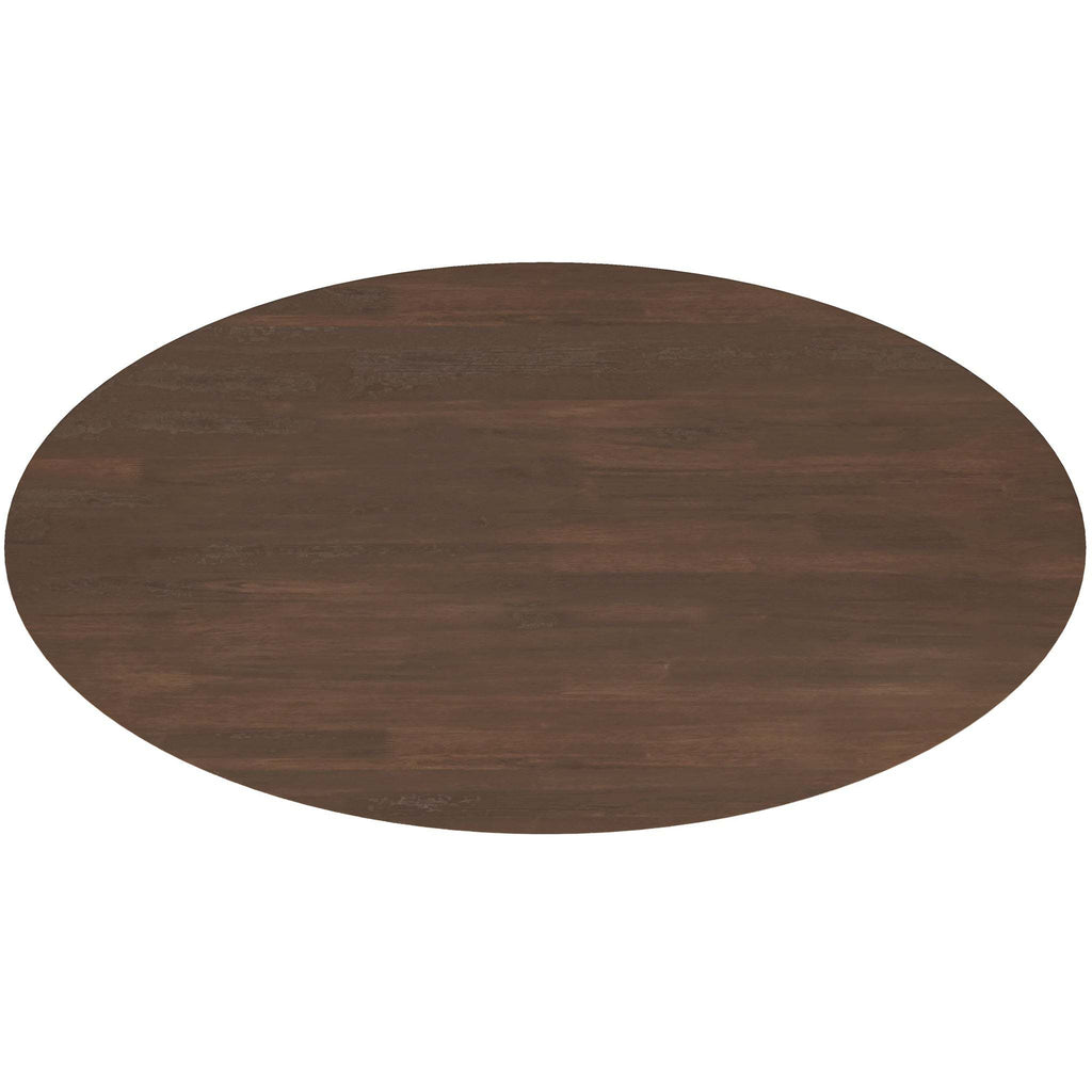 Ada Mid Century Modern Solid Wood Walnut Oval Dining Table for Dining Room or Kitchen 29.5'H x 35.4'D x 66.9'W Kitchen Dining Room Dinner Pedestal Table,Space Saving Wood Kitchen & Dining Room