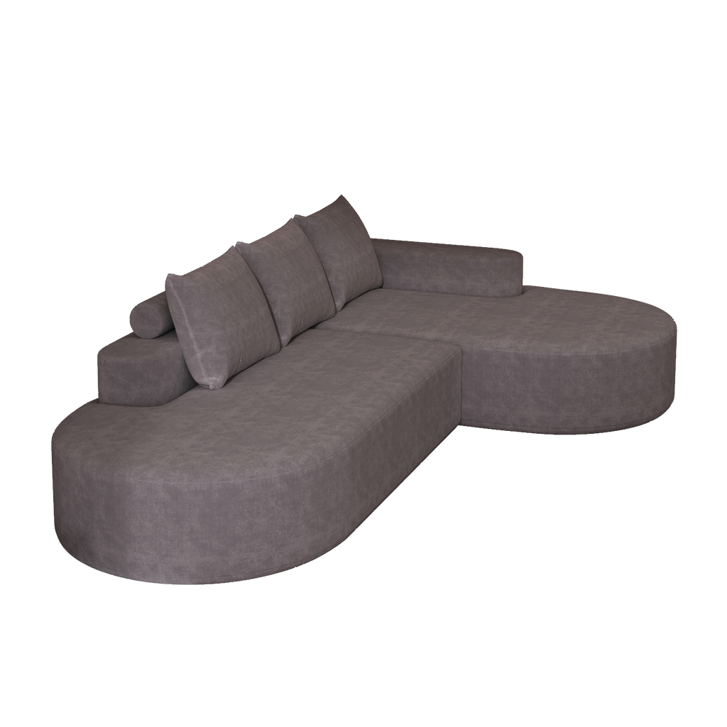Modern Curved sofa ,Chenille Upholstered Sectional Sofa Couch Set,Modular 108.5' L Shaped Sectional Living Room Sofa Set With 3 Pillows,Free Combination Sofa Couch for Living Room,Bedroom