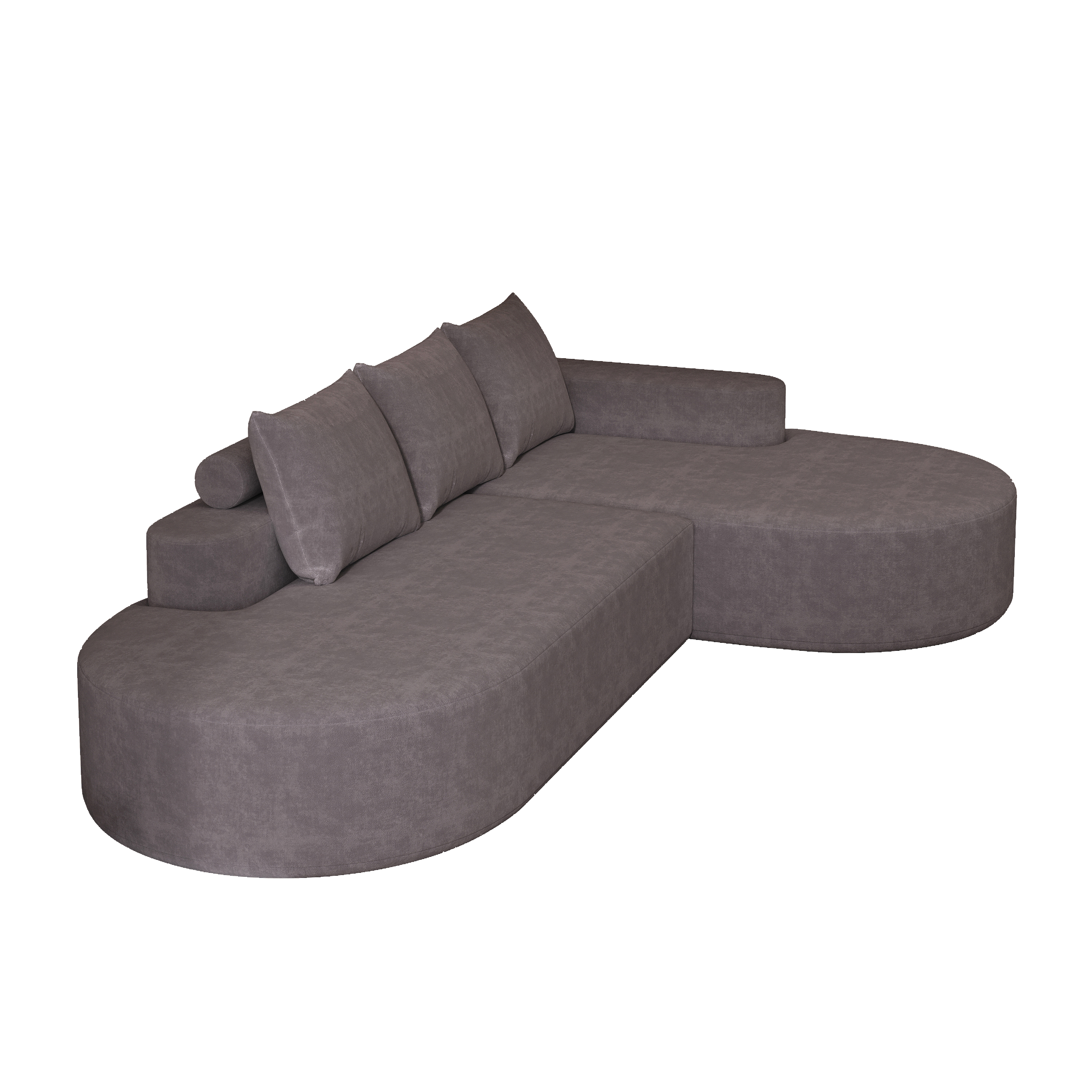 Modern Curved sofa ,Chenille Upholstered Sectional Sofa Couch Set,Modular 108.5' L Shaped Sectional Living Room Sofa Set With 3 Pillows,Free Combination Sofa Couch for Living Room,Bedroom