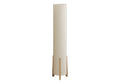 Lighting, 50'h, Floor Lamp, Brown Wood Look, Ivory / Cream Shade, Contemporary
