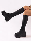 Round Toe Platform Boots