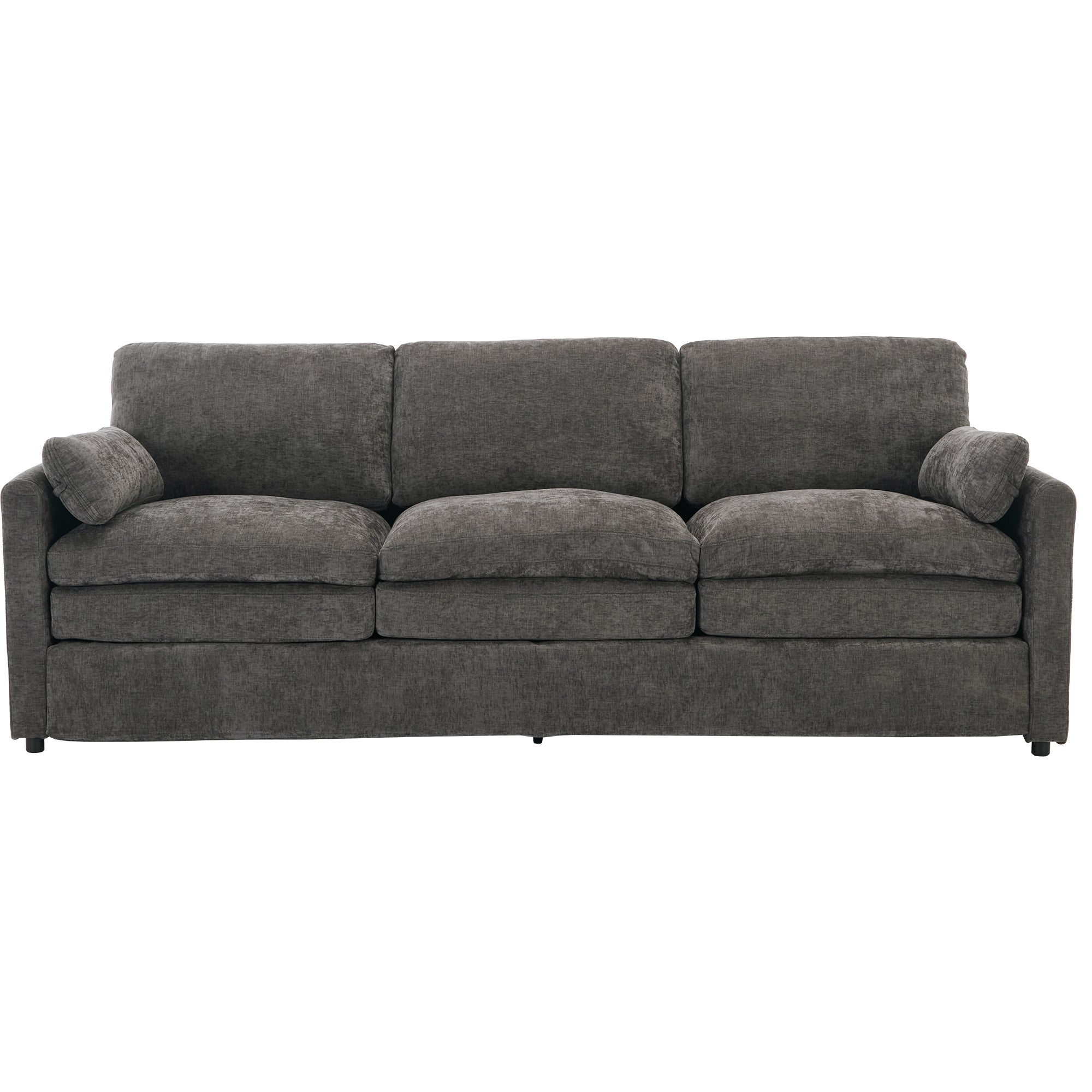 89'  Cozy Upholstered 3-seater Sofa Oversized Comfy Cloud Sofa Double Cushion 3-seater Sofa Plush Cushion Sofa Couch for Living Room, Grey