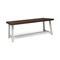 Equilibrium Outdoor Dining Table with Slat Top, Dark Brown
