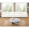 Modular Sectional Sofa with Storage, Cylindrical Backrest and Armrests Deep Comfortable Seating,Durable and Supportive for Living Room,4 Seat L- Shaped Sofa, White