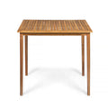 Outdoor Minimalist Acacia Wood Rectangle Bar Table - Teak Finish, Durable Hardwood, 44 x 25 x 40 inches