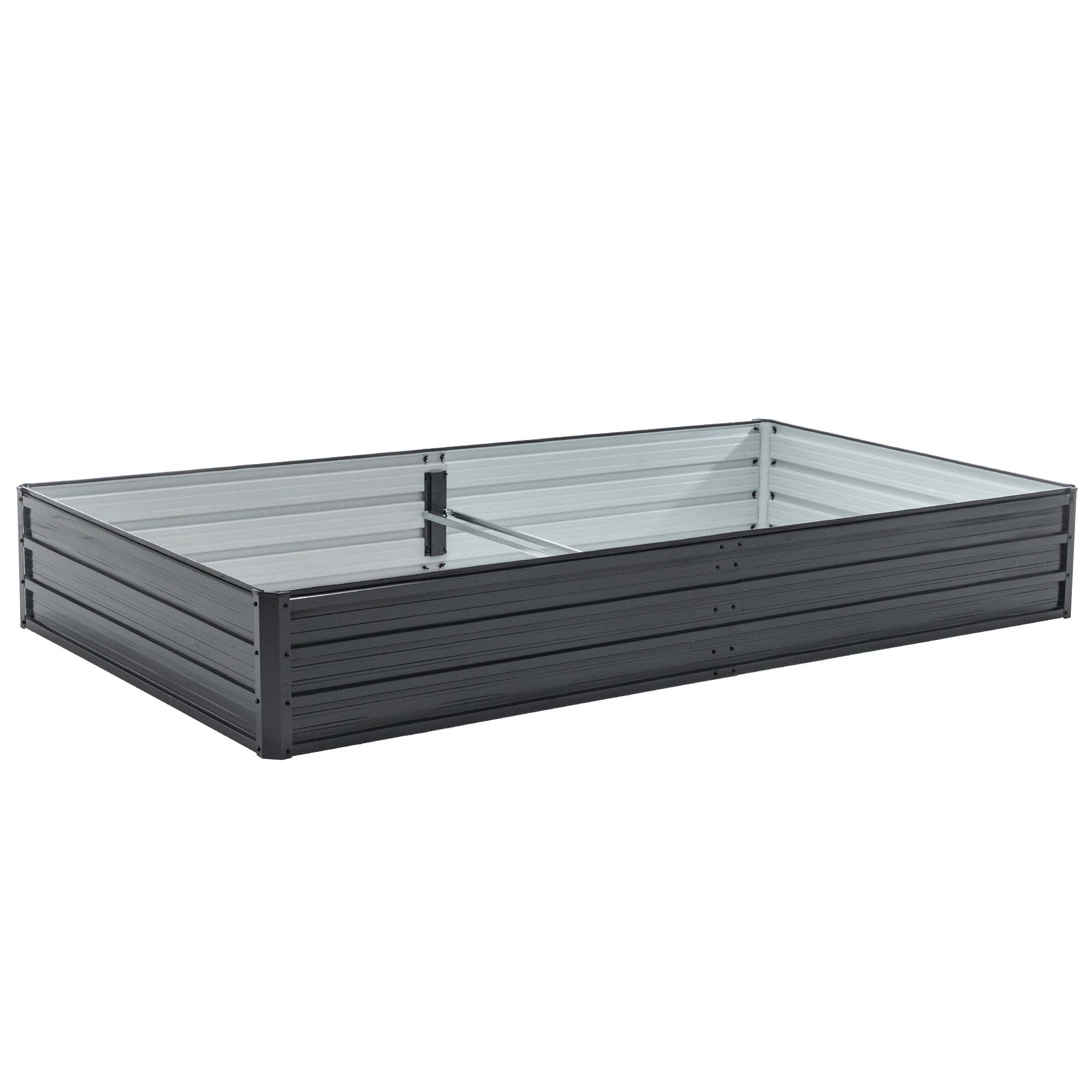 Galvanized Raised Garden Beds Outdoor // 8×4×1 ft Planter Raised Beds for Gardening, Vegetables, Flowers // Large Metal Garden Box