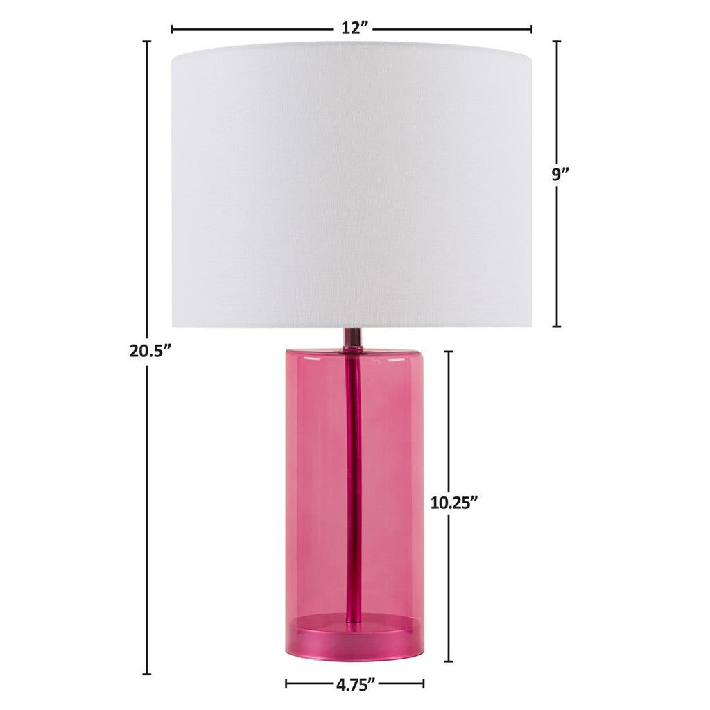 Glass Table Lamp Pink See below