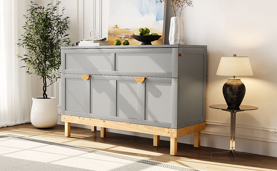 Queen Size Murphy Bed, Gray