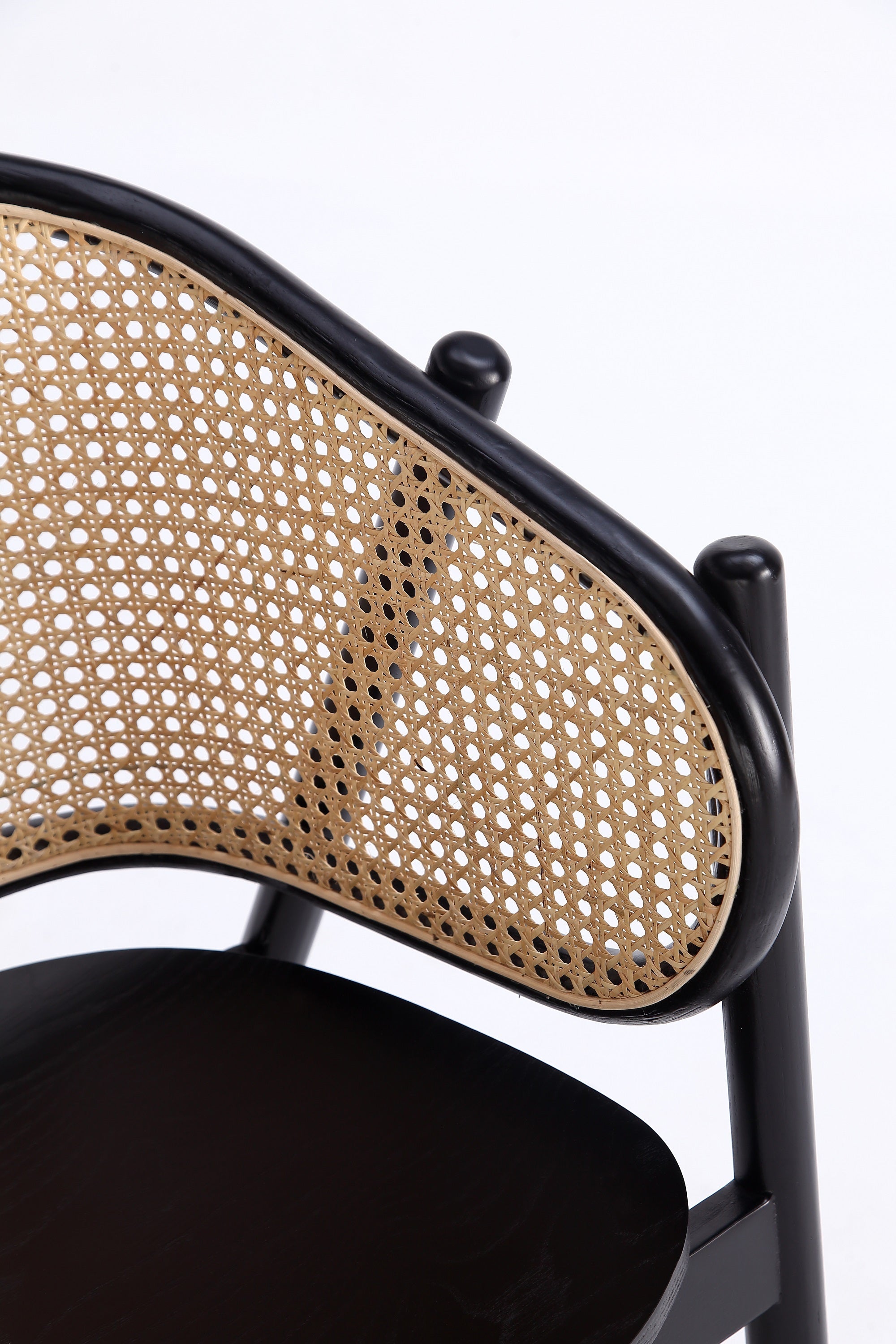 Accent Armchair in Black and Natural