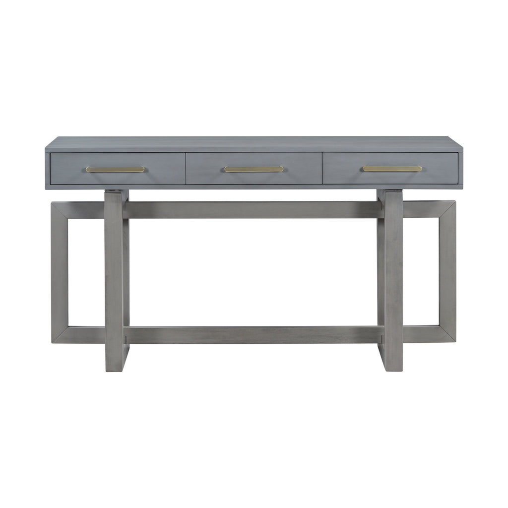 U_STYLE Elegant Console Table with Three Drawers, Extra Long Entryway Table for Entryway, Hallway, Living Room, Foyer, Corridor