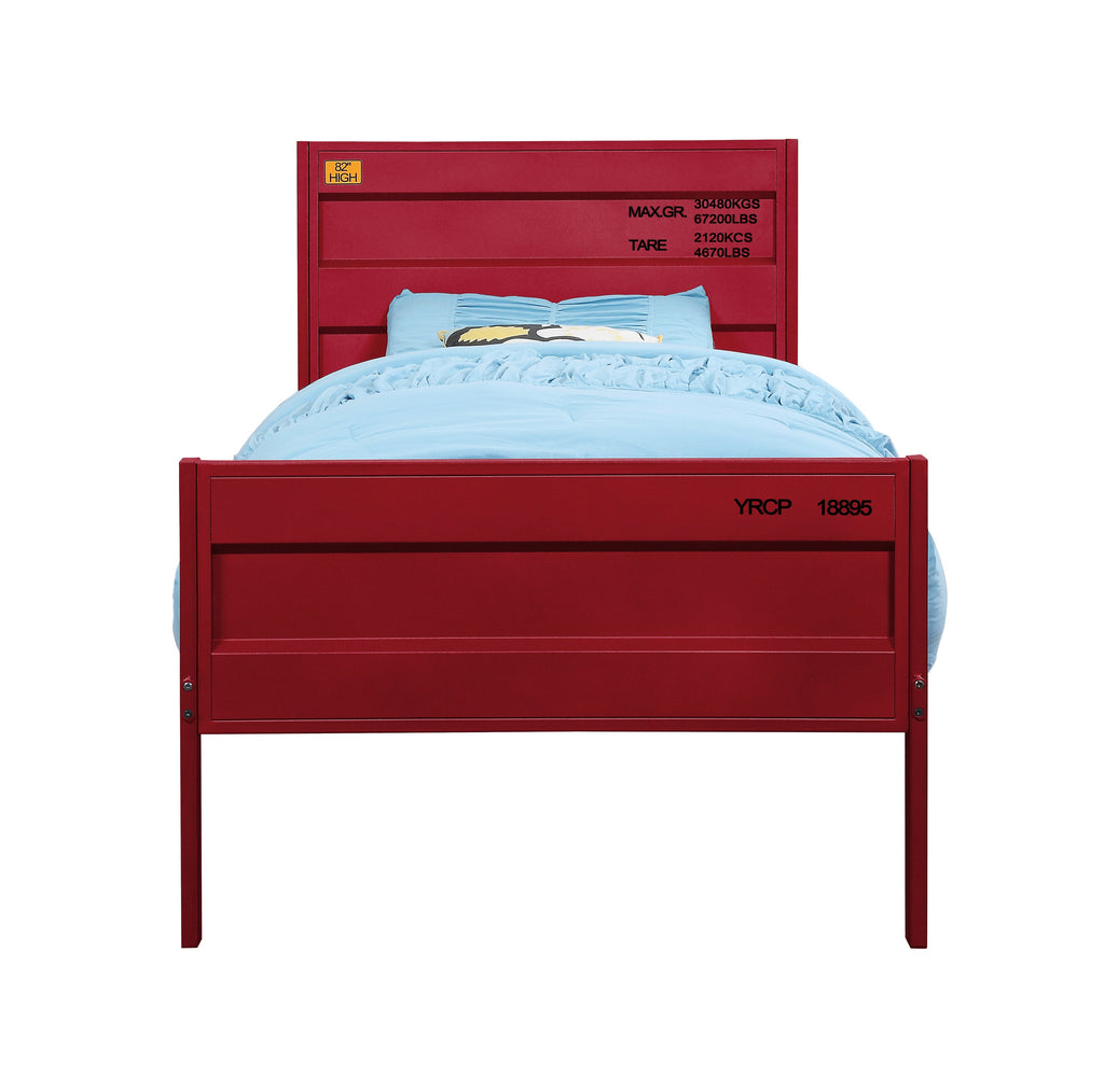 Cargo Red Finish Full Bed