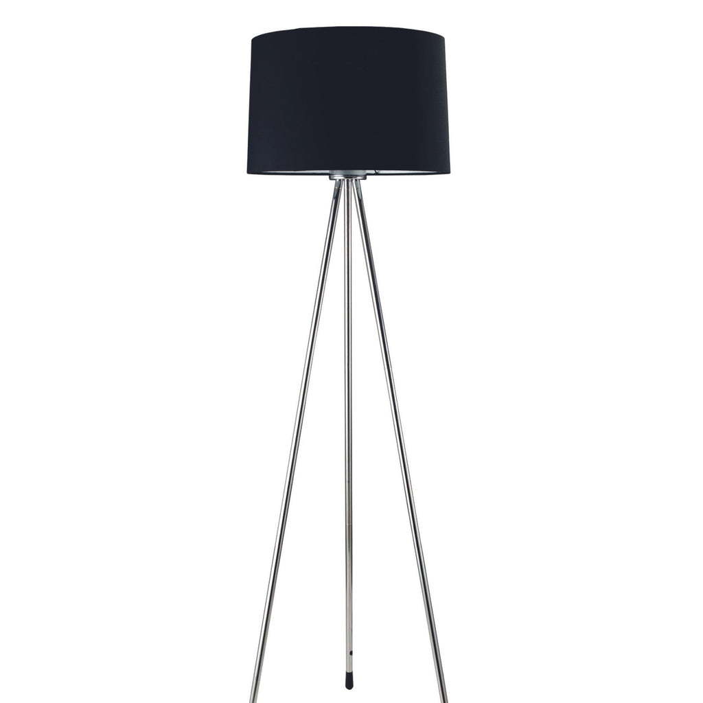 59' Tall Metal Floor Lamp with Black finish, Contemporary Design