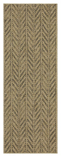 Earth GC_NTL1012 Jute/Black 2 ft. 7 in. x 7 ft. 3 in. Indoor/Outdoor Area Rug