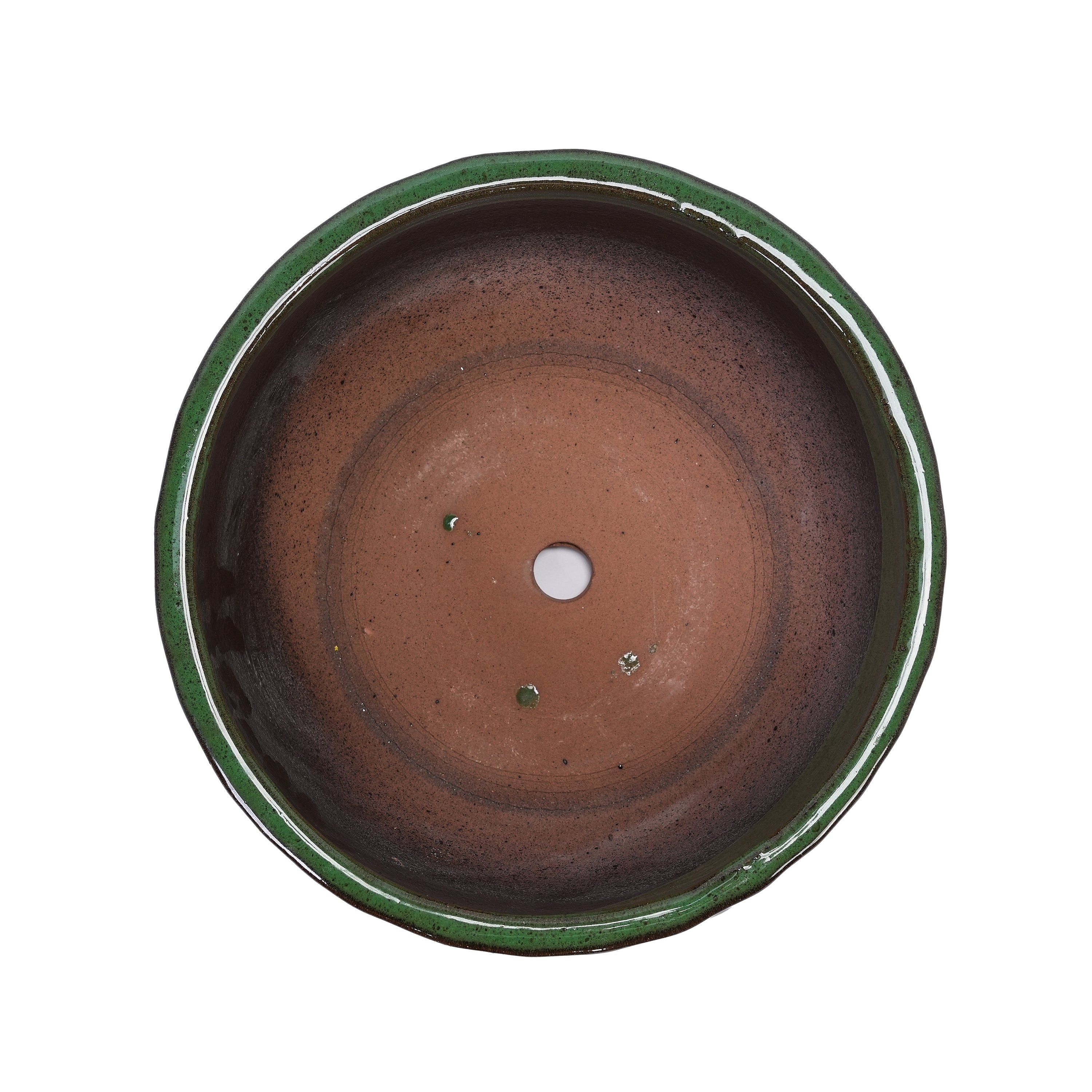 3 Pieces Ceramic Flowerpot, Modern Planter for Patio, Garden or Windowsills - Antique Green