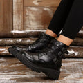Round Toe Platform Boots