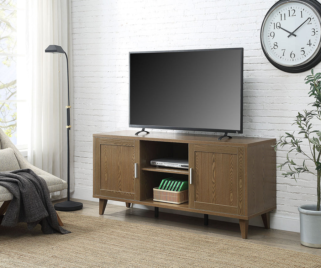 Modern 60 Inch TV Stand for TVs up to 65 inches, Classic Walnut Finish