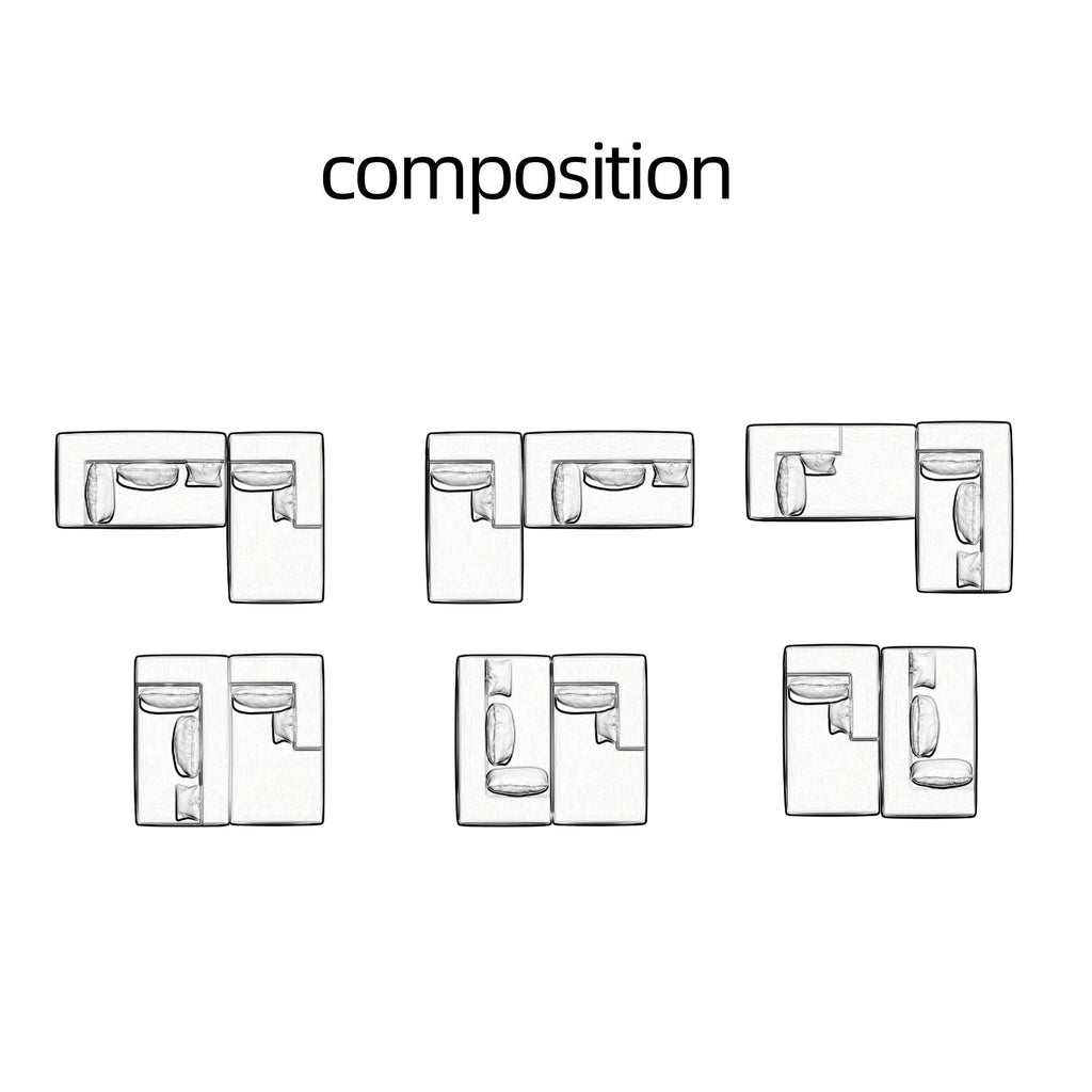 Combination sofa and sofa bed on the right corner, made of high-density sponge and soft linen fabric, with multiple combination methods (beige)
