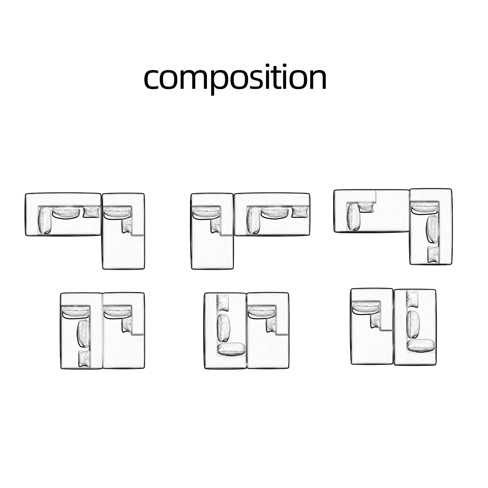 Combination sofa and sofa bed on the right corner, made of high-density sponge and soft linen fabric, with multiple combination methods (beige)