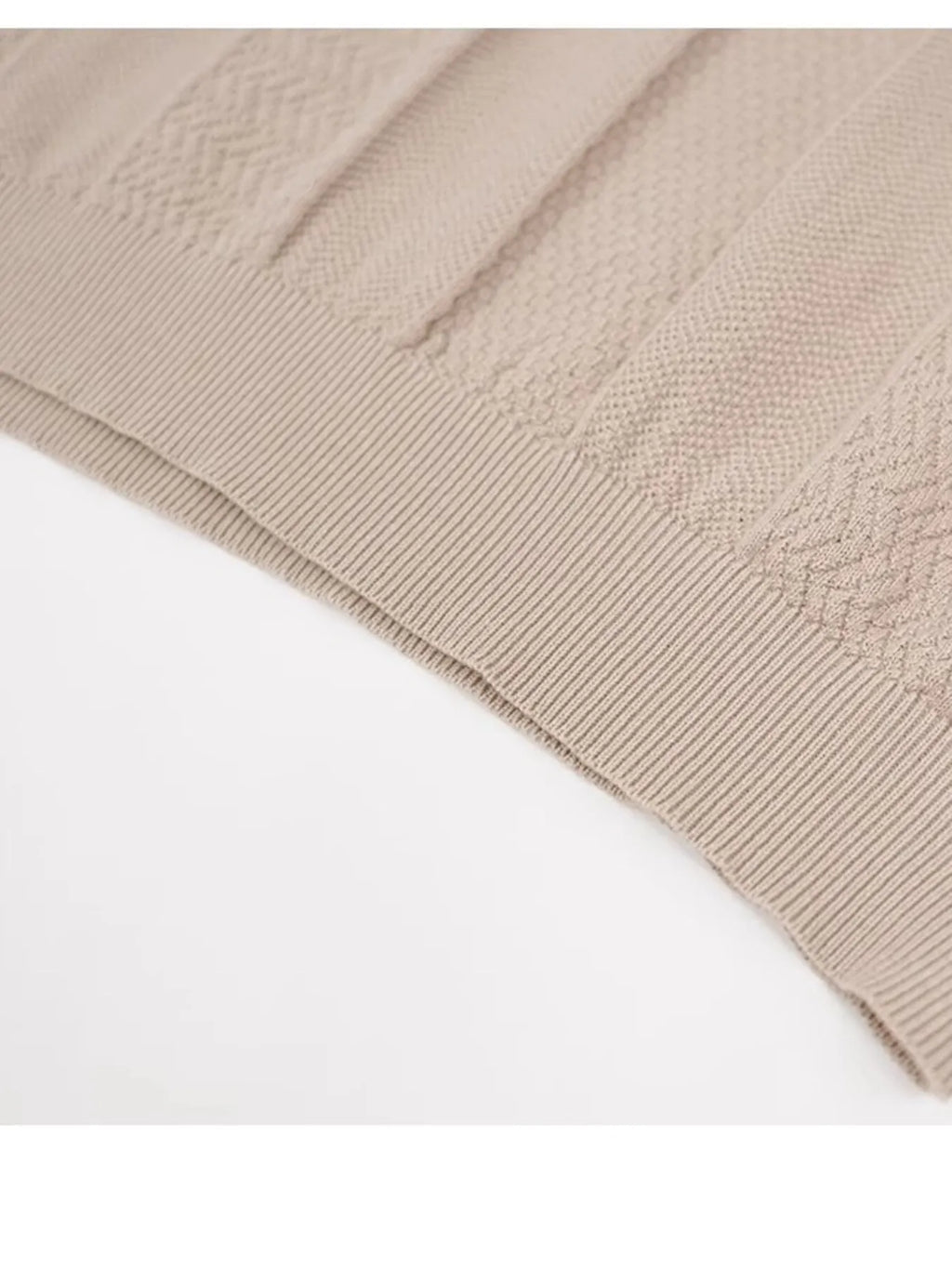 Textured Contrast Trim Short Sleeve Polo