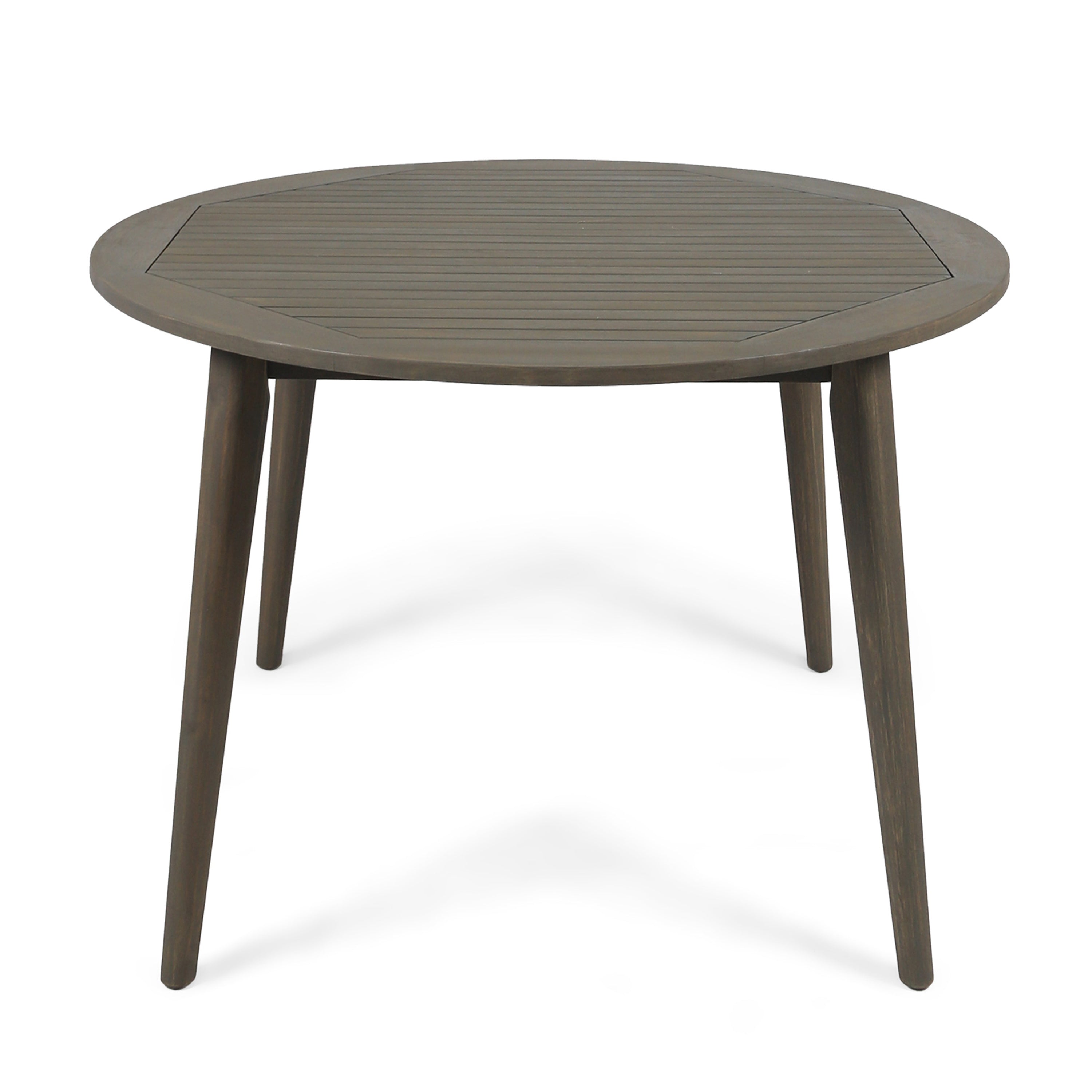 STAMFORD 47 Outdoor Dining Table Modern Design Grey Acacia Wood 47.25 inches