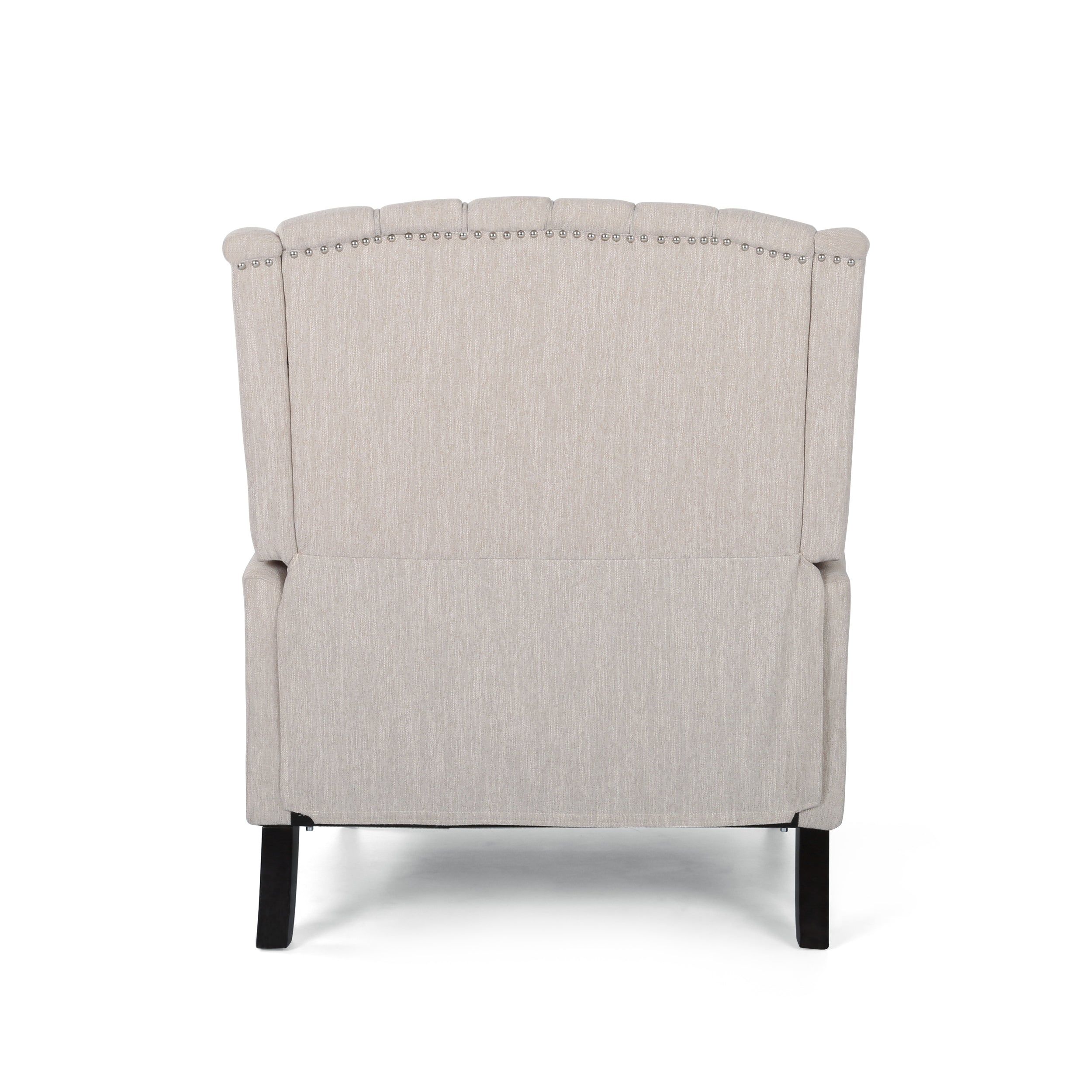 Push Back Recliner Chair Fabric Lounge Armchair Pushback Recliner with Rivet Decoration Wingback Single Sofa Chair with Padded Seat for Living Room, Bedroom 33.25D x 37.75W x 42.5H in