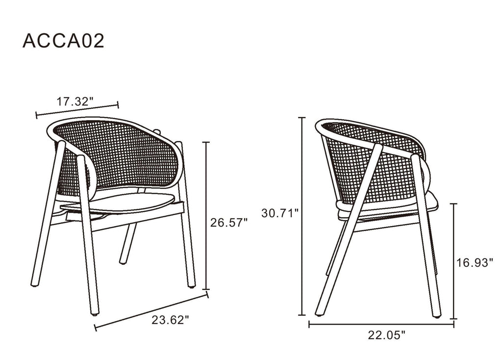 Accent Armchair in Black and Natural