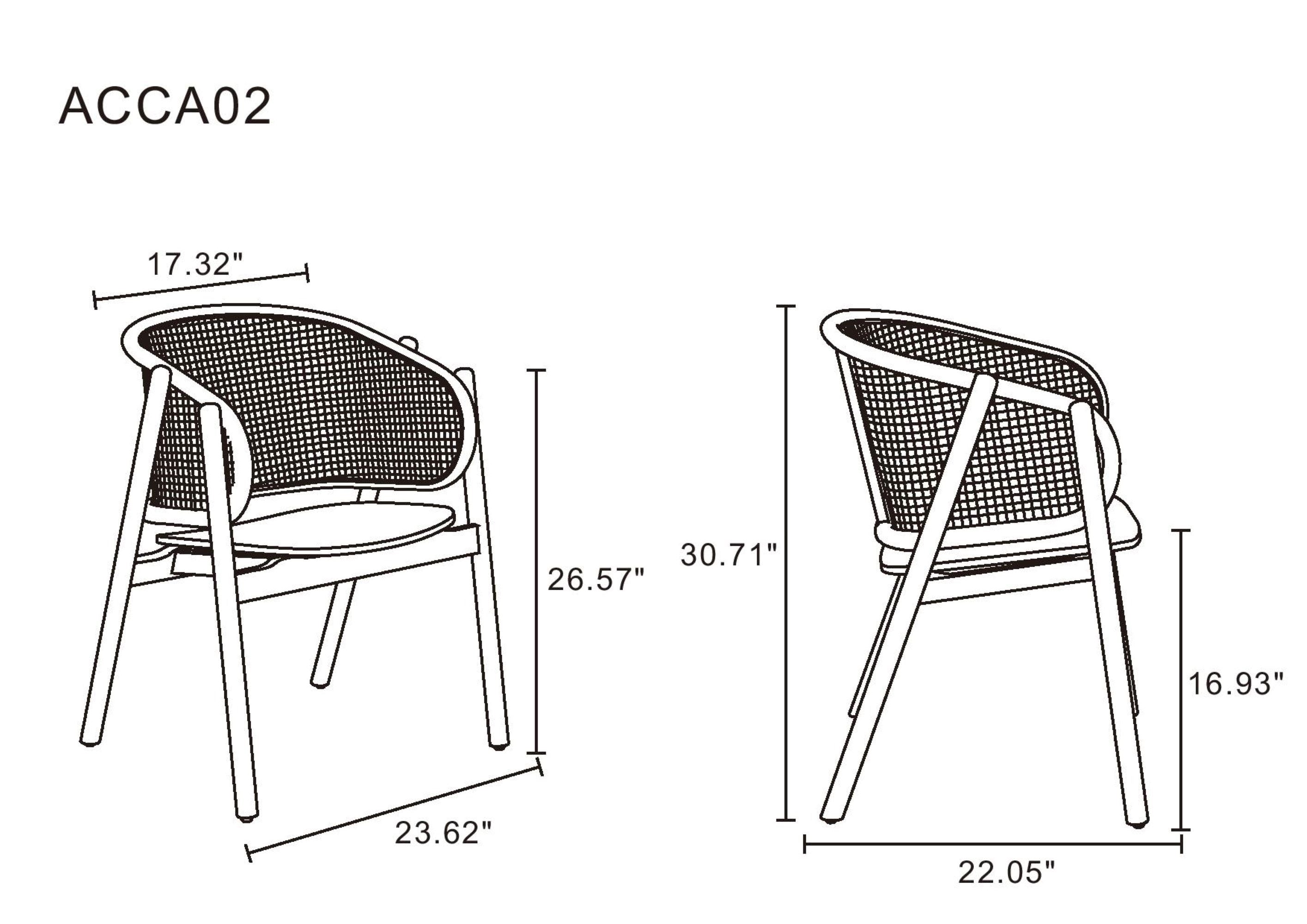 Accent Armchair in Black and Natural