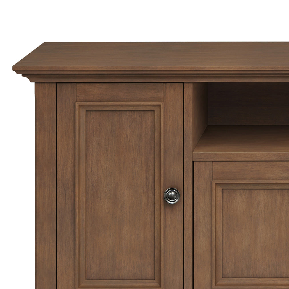 Amherst 72 inch Solid Wood TV Media Stand in Rustic Natural Aged Brown