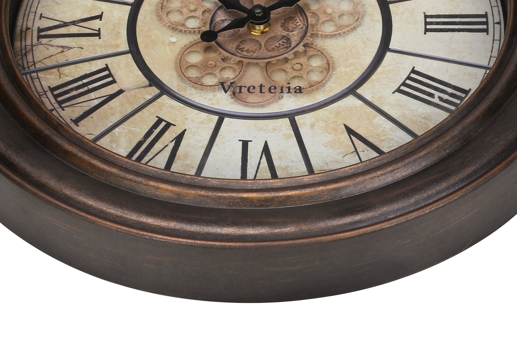 Clocks, 15' Round, Wall Clock, Antique Brown, Transitional