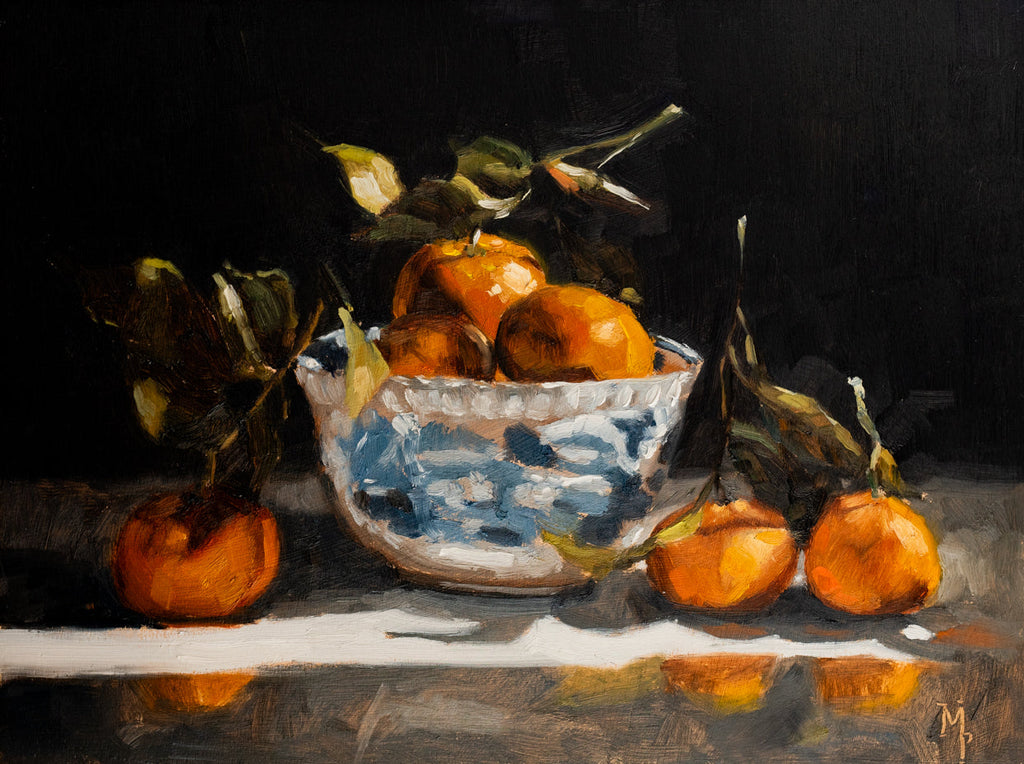 Clementines In Transferware Bowl Print
