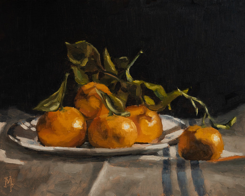 Clementines On A Plate Print