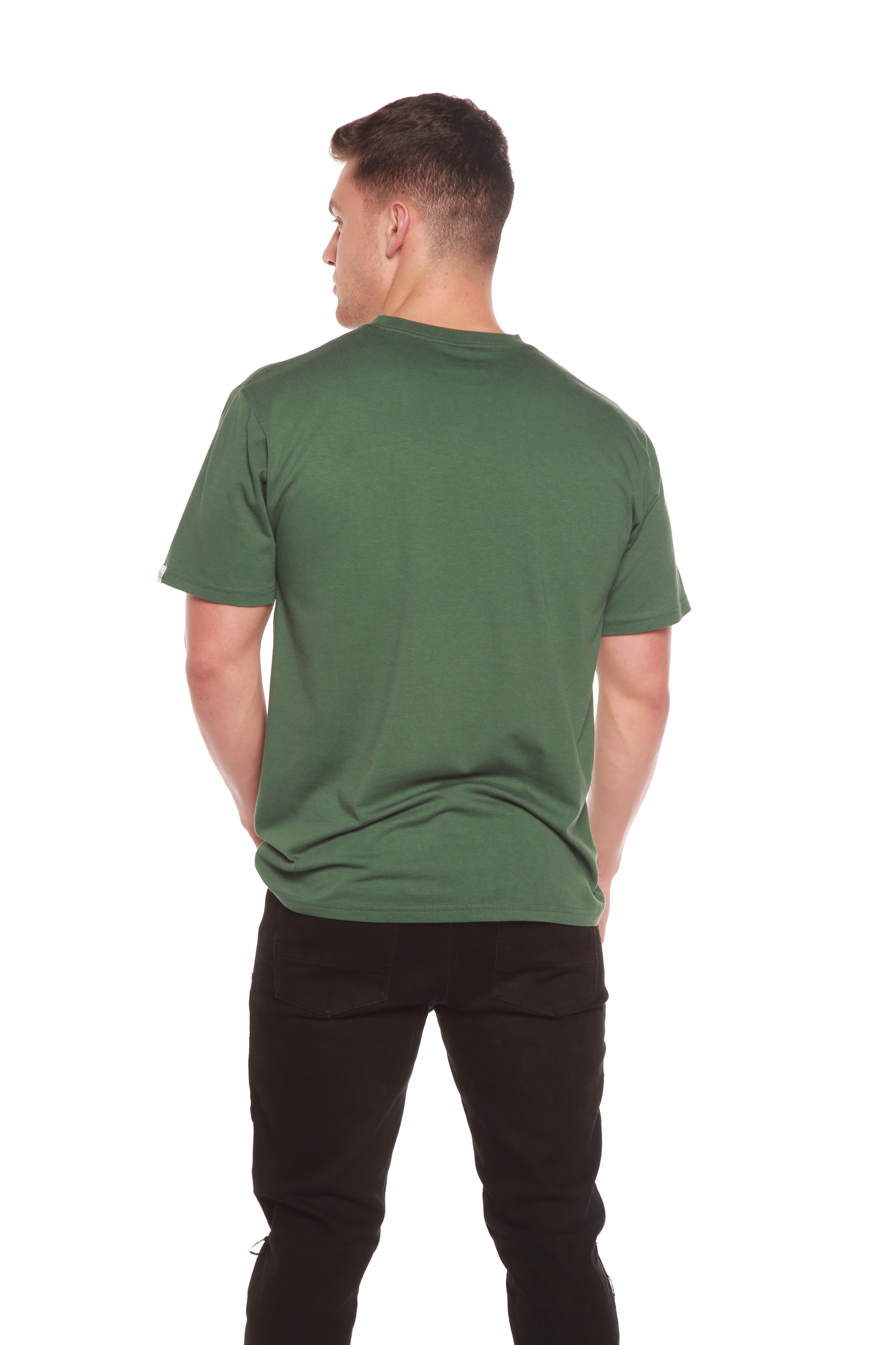 Custom Printed Men's Bamboo Viscose/Organic Cotton Short Sleeve T-Shirt