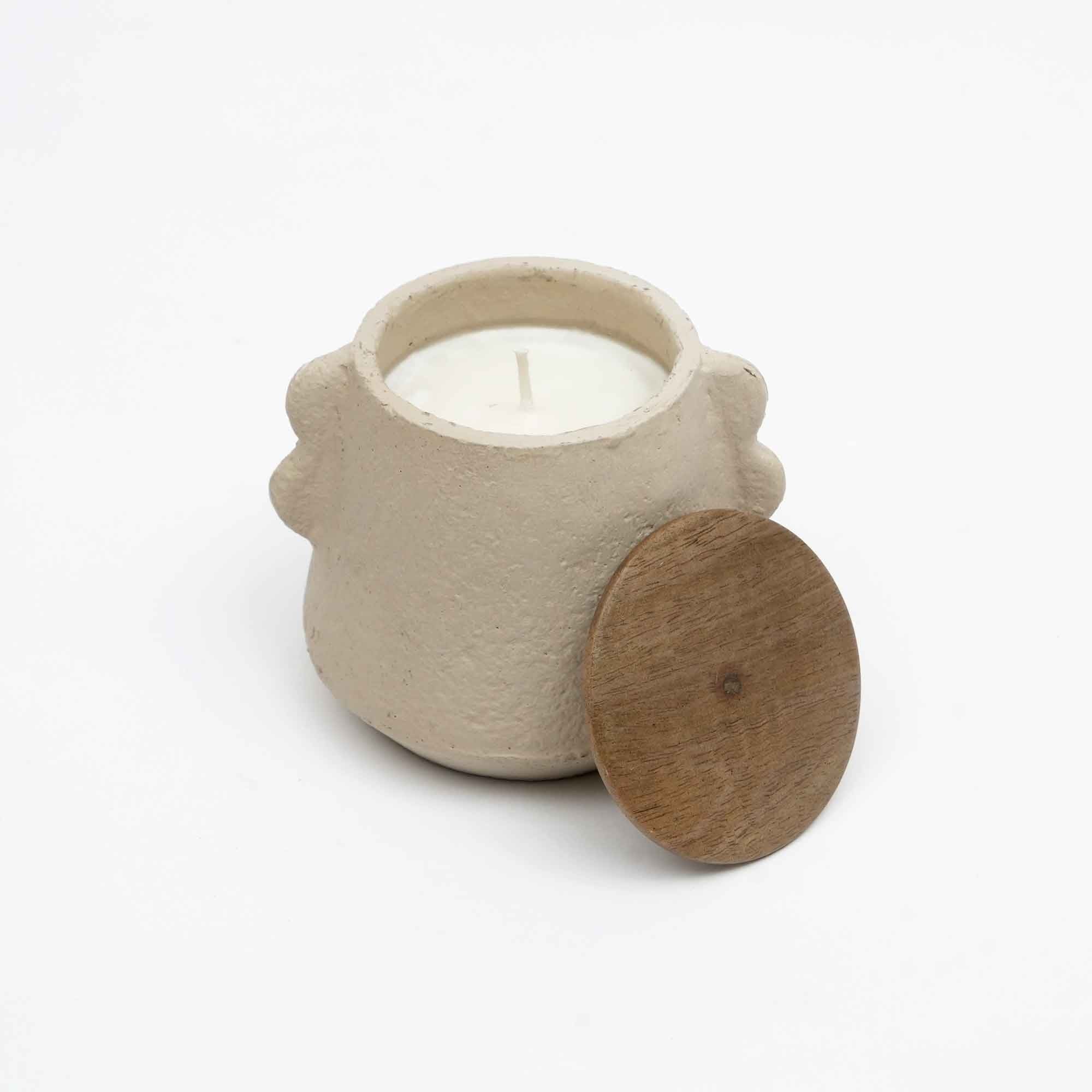 Jar Candle  Ecomix Wax Fill With Wooden Lid  Vanilla Lavender,  8oz