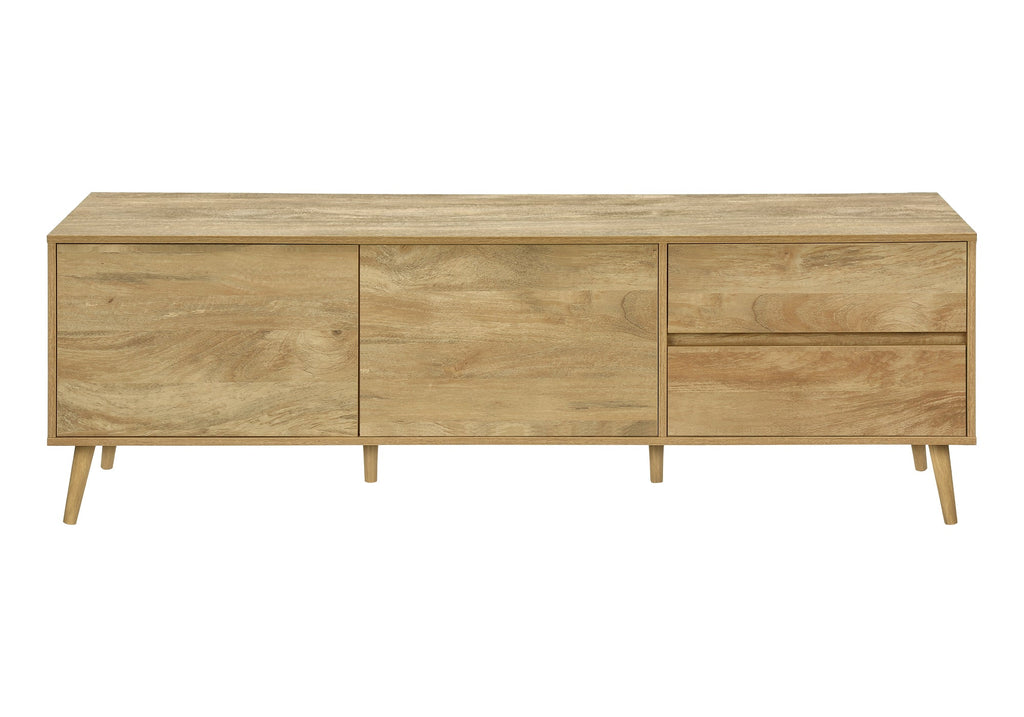 Tv Stand, 72 Inch, Console, Media Entertainment Center, Storage Drawers, Storage Cabinet, Walnut Laminate, Mid Century