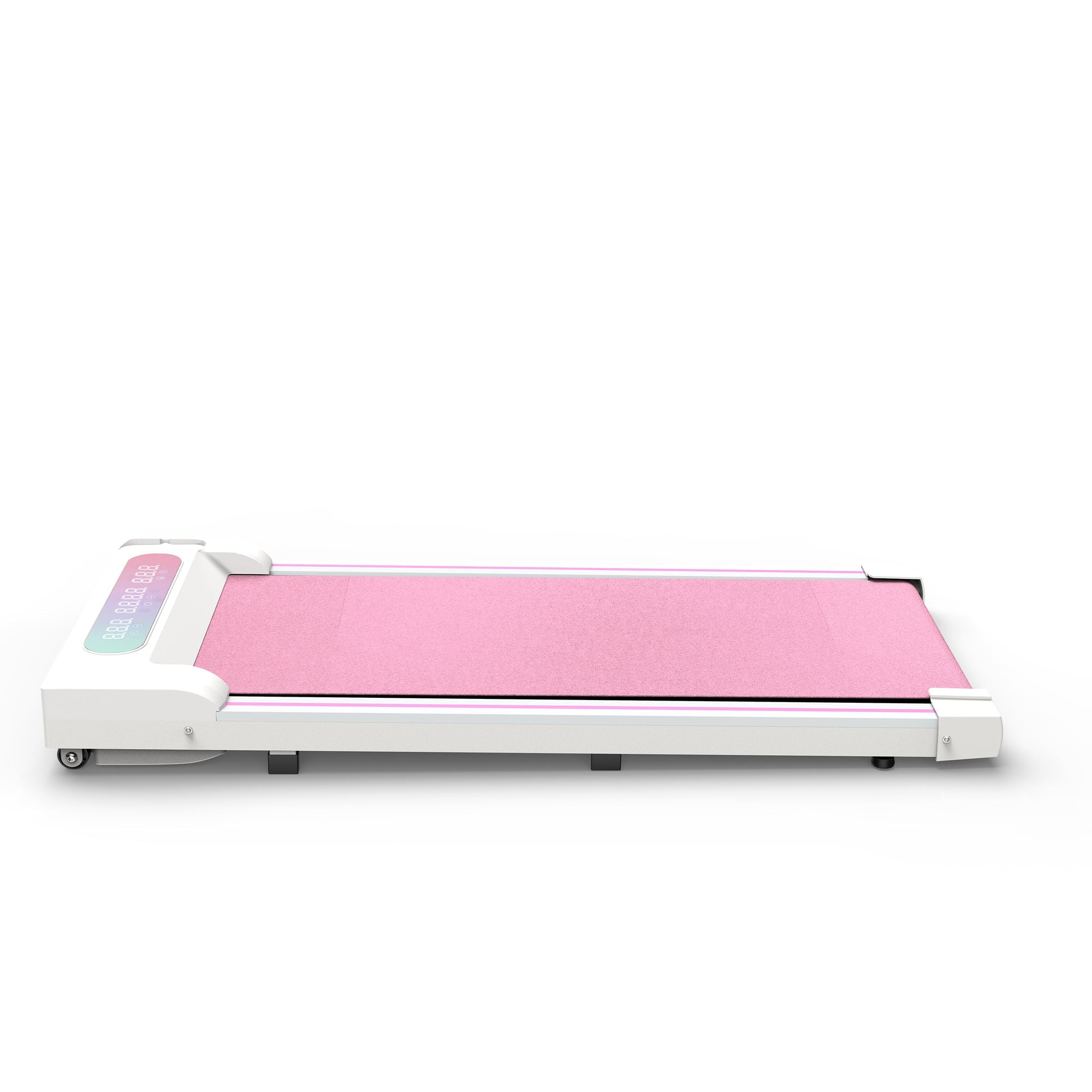 Under Desk Treadmill, Walking Pad, 2 in 1 Portable Treadmill with Handle Remote Control LED Display, Walking Jogging Machine for Home Office Use Pink