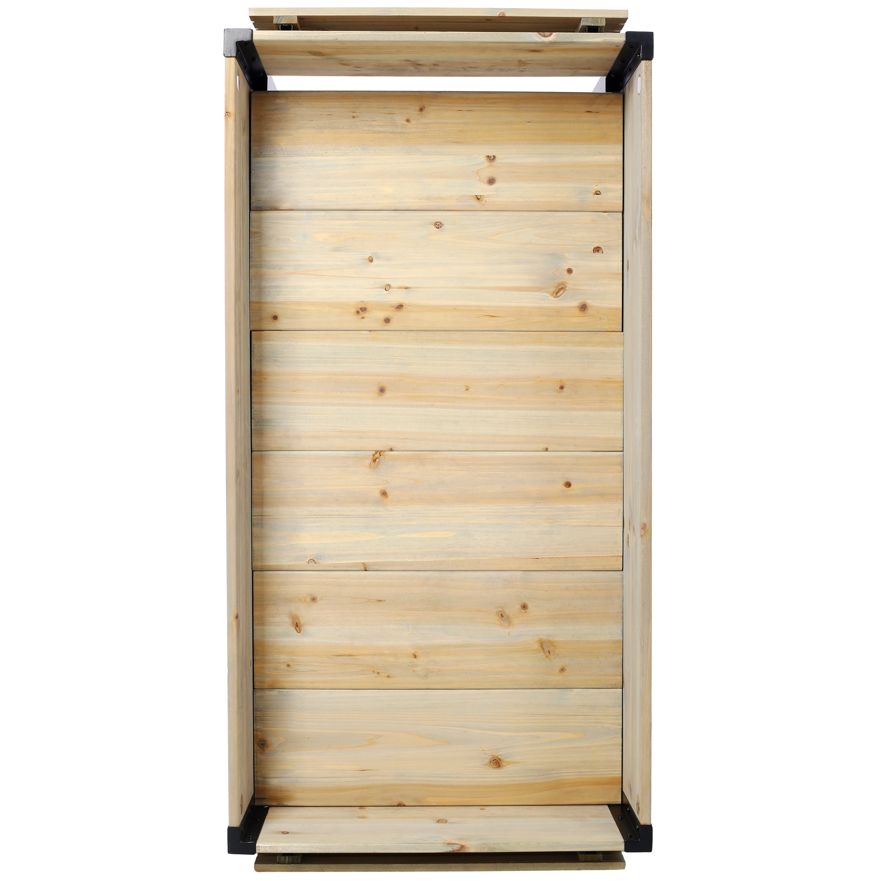 Raised Garden Bed with Metal Legs and Folding Storage Shelf for Outdoor Patio, Deck, Balcony