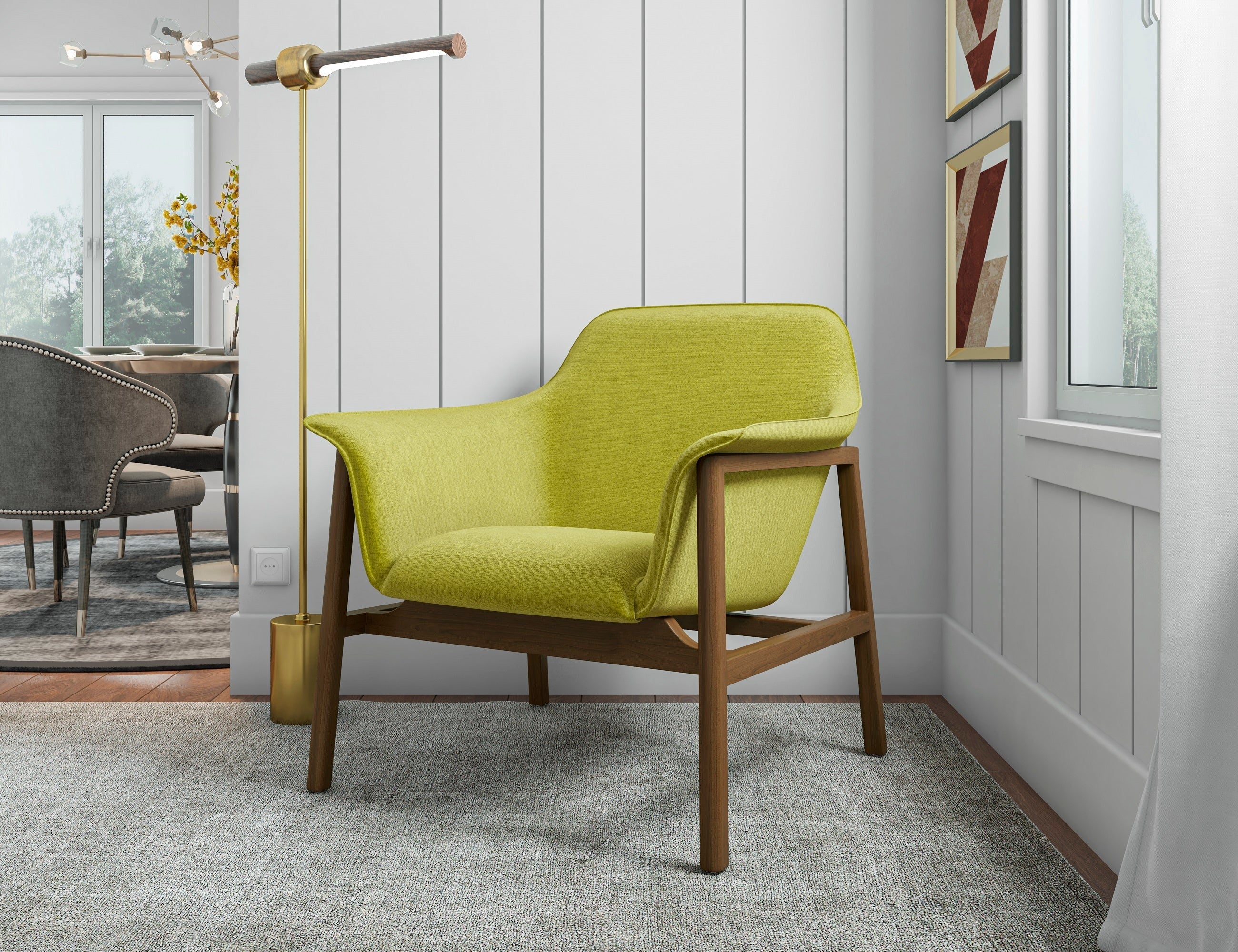 Accent Armchair in Green