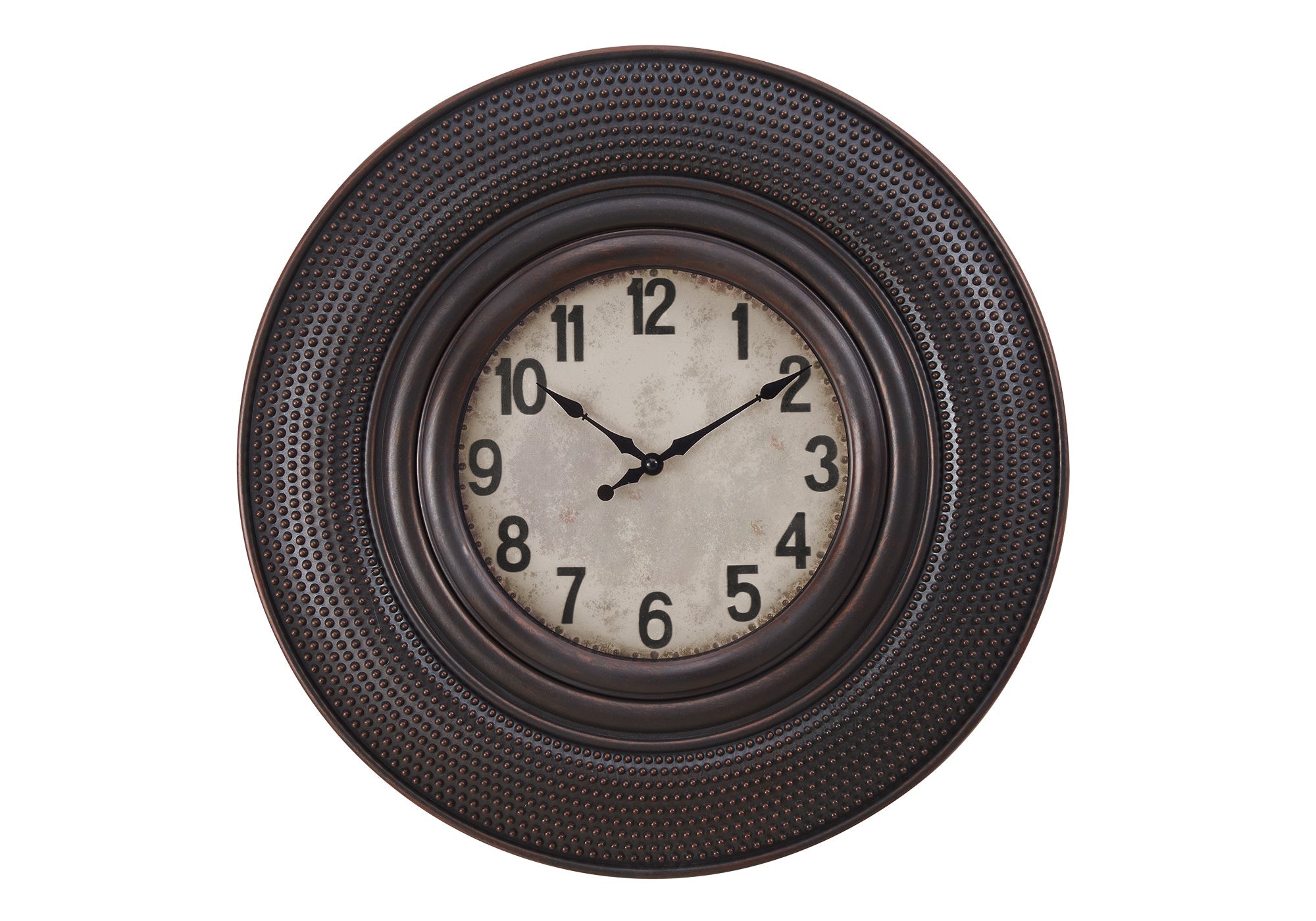 Clocks, 20' Round, Wall Clock, Antique Brown, Transitional