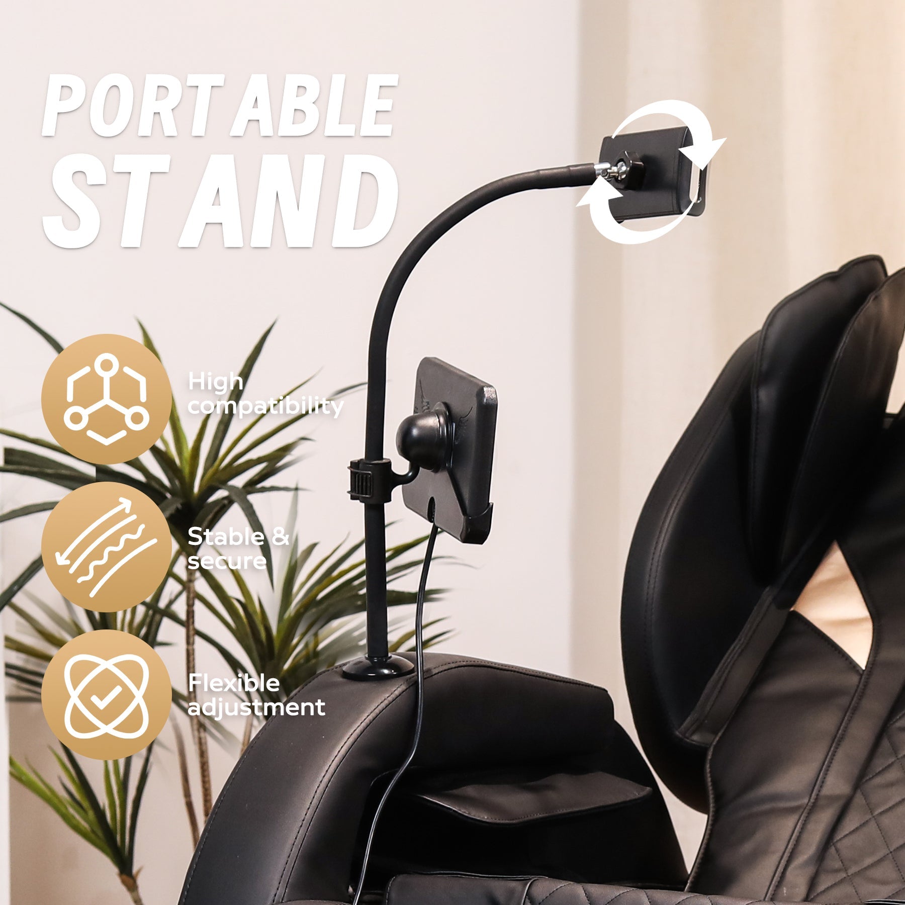 2025 Black Automatic Massage Chair Recliner with Zero Gravity and Full Body Air Pressure