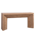 62' Modern Rustic Console Table – Solid-Look Engineered Wood Entryway Table