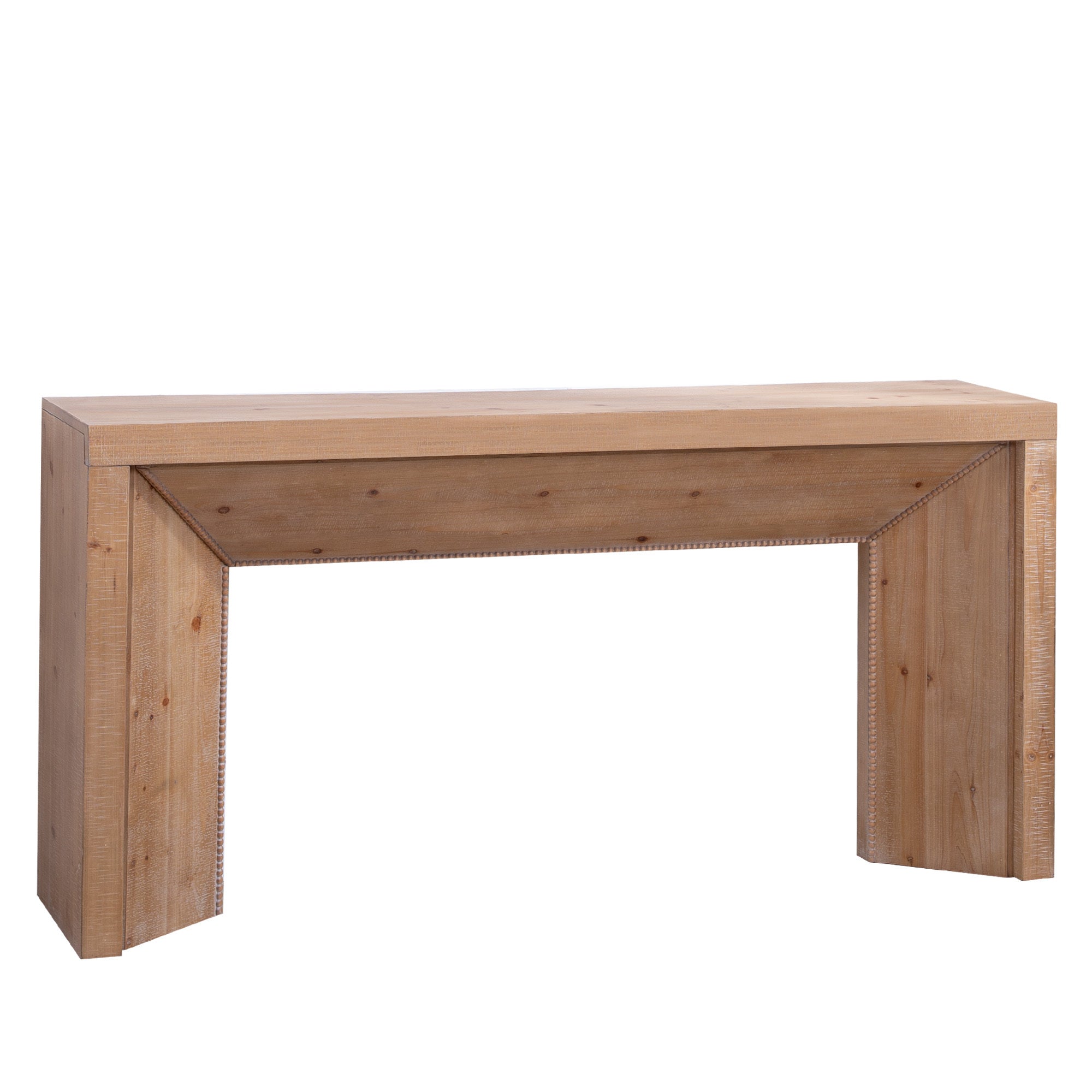 62' Modern Rustic Console Table – Solid-Look Engineered Wood Entryway Table