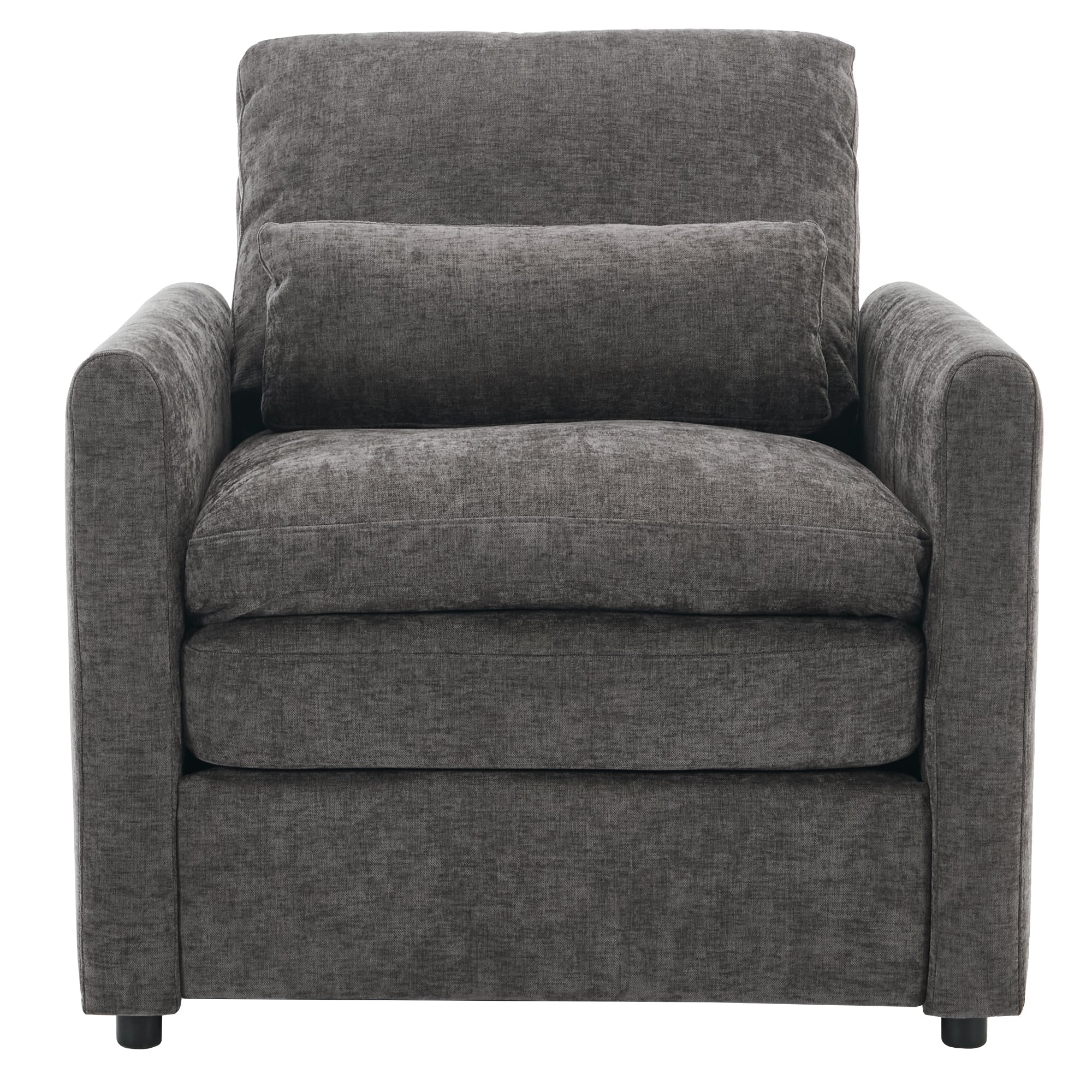 31.9' Cozy Upholstered Armchair Oversized Comfy Cloud Sofa Double Cushion Single Sofa Plush Cushion Armchair for Living Room, Grey