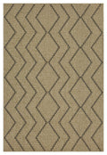 Earth GC_NTL1010 Jute/Black 5 ft. 3 in. x 7 ft. 3 in. Indoor/Outdoor Area Rug