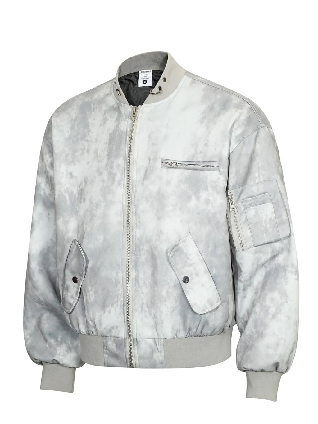 Tie-Dye Zip-Up Bomber Jacket