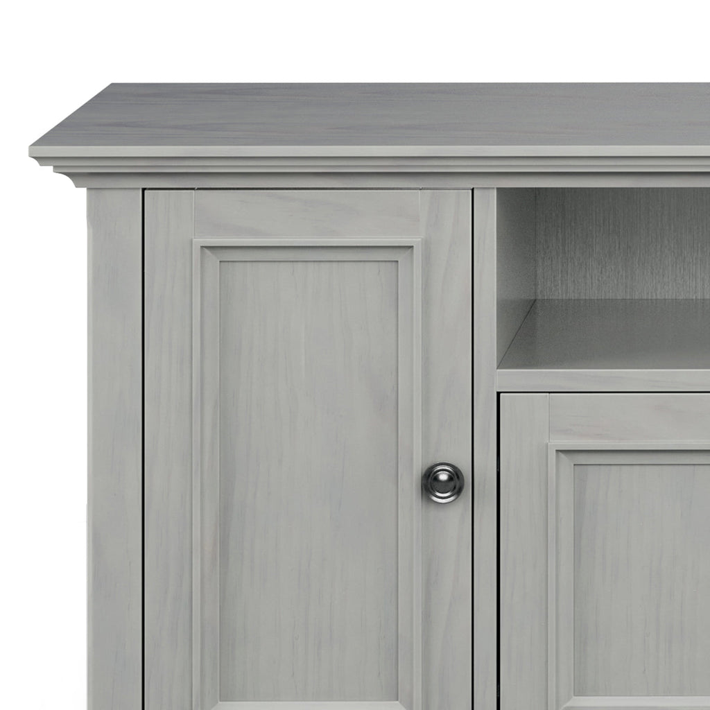 Amherst 72 inch Solid Wood TV Media Stand in Fog Grey