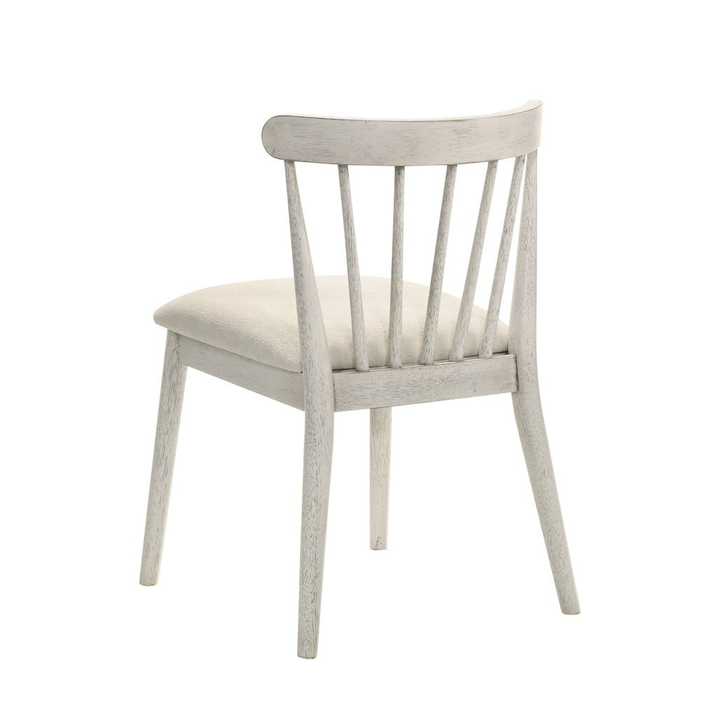 2-Piece Rustic Dining Side Chair Set, Solid Wood Frame, Farmhouse Design, Easy Assembly