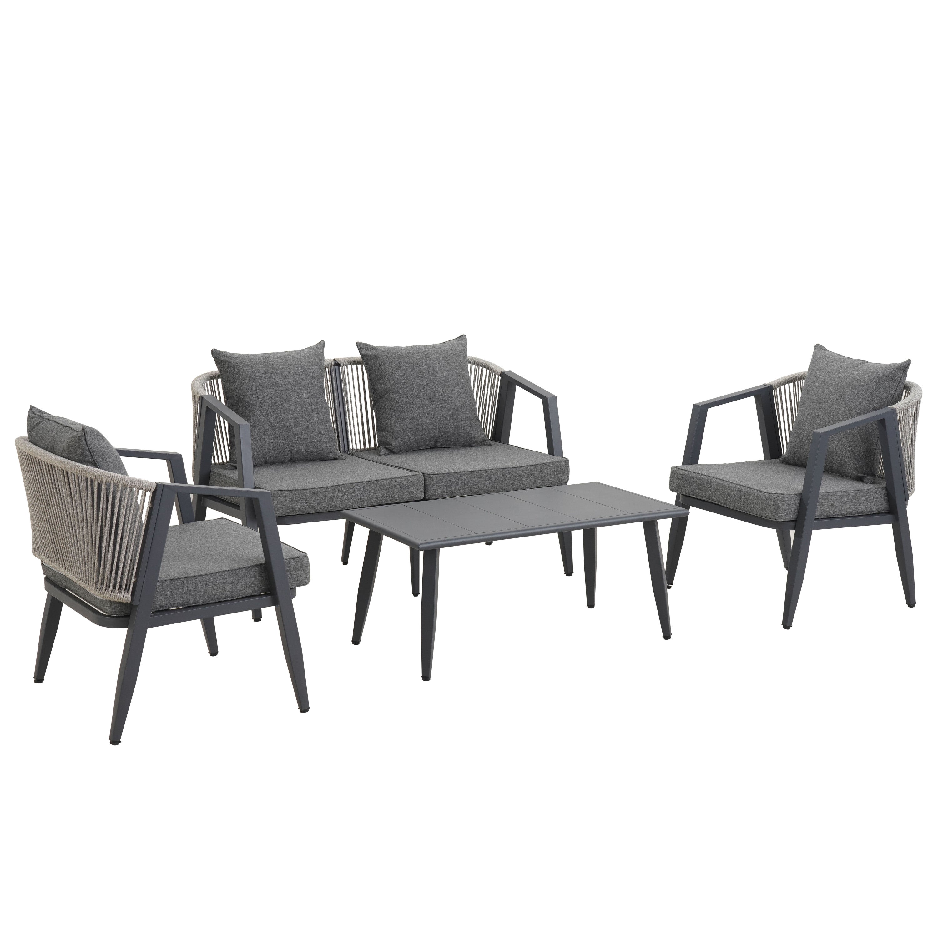 U_STYLE Durable and Comfortable Outdoor Seating Set,Suitable for Patios, Lawns, and Poolsides